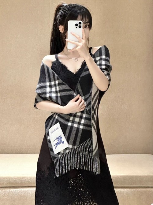 버버리 머플러 후드