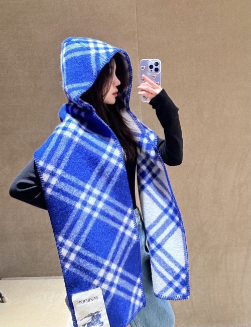 버버리 머플러 후드