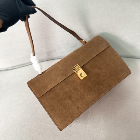 프라다 소프트 사운드 숄더백 스웨이드