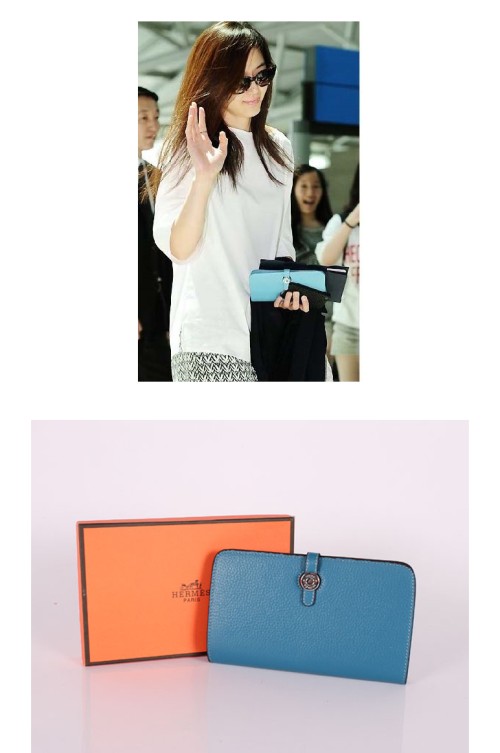 [Hermes] H012 에르메스 - 전지현 장지갑 블루