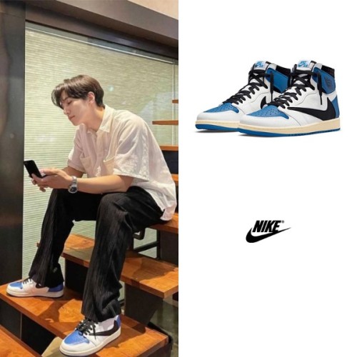 [NIKE] 나이키 * 트래비스 스캇 * 프라그먼트 레트로 하이 OG SP 밀리터리 블루 DH3227-105