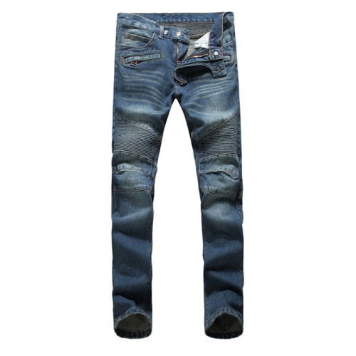 [Balmain] 발망 뉴 플랫프론트남성데님 블루 HP54202J