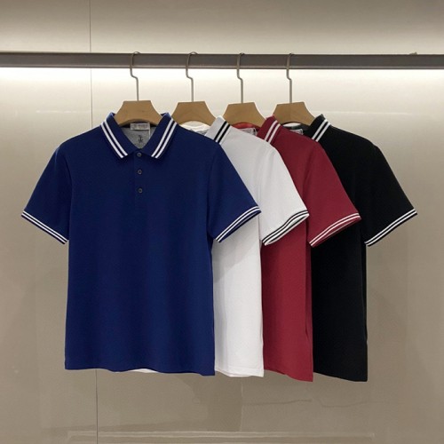 [Brunello Cucinelli] 브루넬로 쿠치넬리 남성 자수 로고 피케 폴로 셔츠 24071732