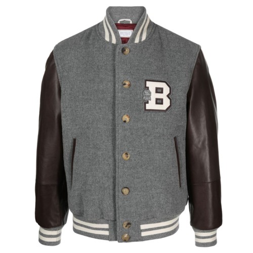 [Brunello Cucinelli] 브루넬로 쿠치넬리 레터링 패치 보머 재킷 MY4141966CFM80