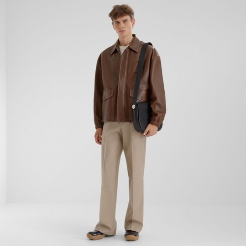 [Fendi] 펜디 Brown leather jacket Blouson FPJ114APRLF1NIC