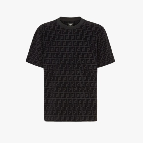 [Fendi] 펜디 블랙 피케 티셔츠 FY0936A7D5F0ABB