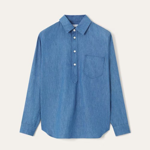 [Loro Piana] 로로피아나 에비 셔츠  코튼, 리넨, 라미 FAP3986