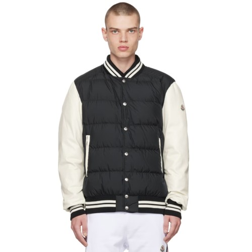 [Moncler] 몽클레어 블랙 본투 다운 보머 재킷 222111M178047