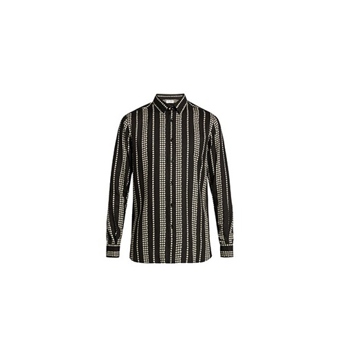 [Saint Laurent] 생로랑 스타로고 블랙 셔츠