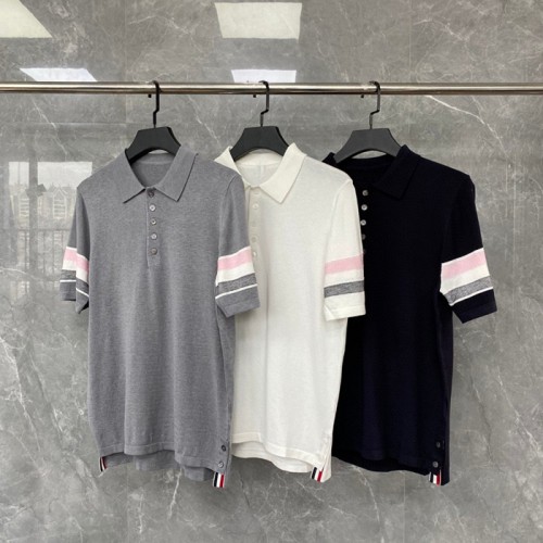 [Thom Browne] 톰브라운 체스트 로고 패치 폴로 셔츠 MJP169AJ0046 TP425150176