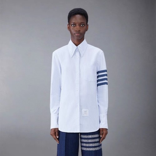 [Thom Browne] 톰브라운 스트라이프 옥스포드 4-바 오버사이즈 셔츠 FLL169A-01479-450