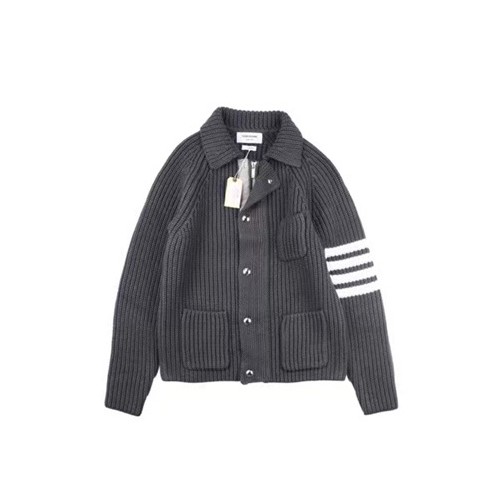 [Thom Browne] 톰브라운 시그니쳐 울 집업 니트 20102336