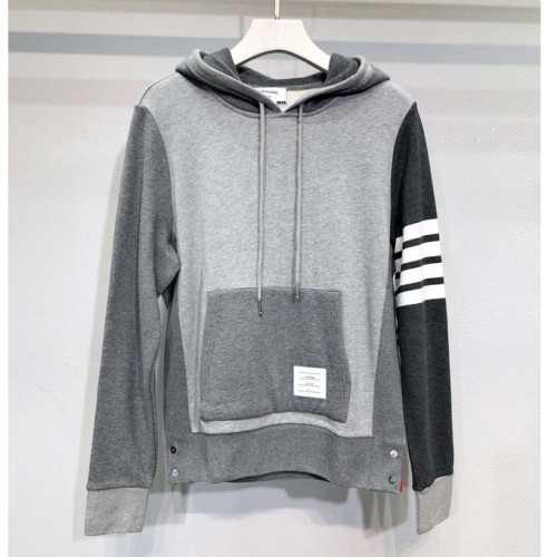 [Thom Browne] 톰브라운 남녀공용 배색 후드 티셔츠 19022232