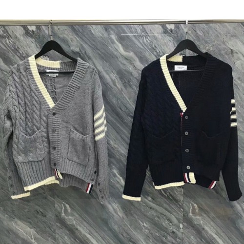 [Thom Browne] 톰브라운 남녀공용 양모 가디건 18110530