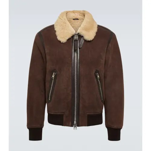 [TOM FORD] 톰 포드 남성 레더 자켓 Shearling trimmed leather blouson P00945393