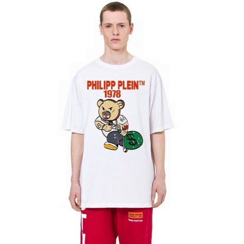 [Philipp Plein] 필립 플레인 시그니처 베어 장식 반팔 티셔츠 25042830