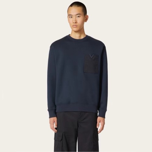 [Valentino] 발렌티노 V-detail cotton sweatshirt VMF26W9Y5