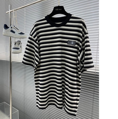 [Maison Margiela] 메종마르지엘라 남/여 스트라이프 로고 티셔츠 24042232