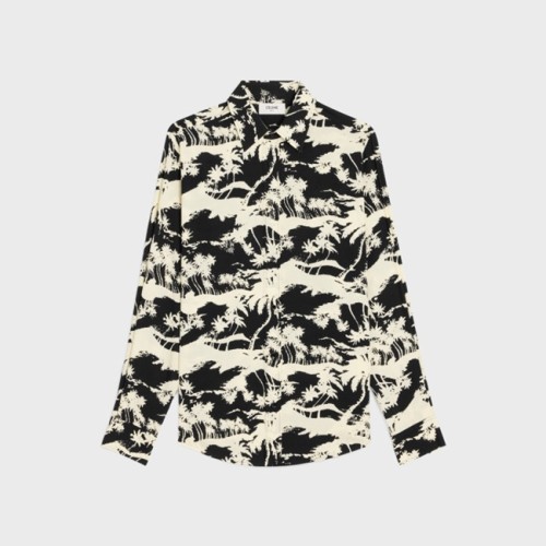 [Celine] 셀린느 프린트 비스코스 루즈 셔츠 23042533