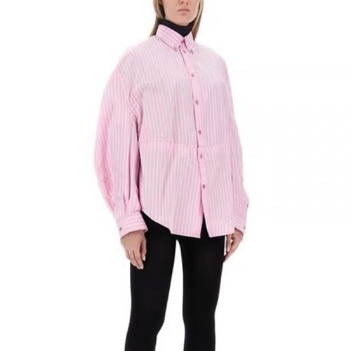 [Balenciaga] 발렌시아가 트위스트 슬리브 핀스트라이프 셔츠 704461_TPM265621