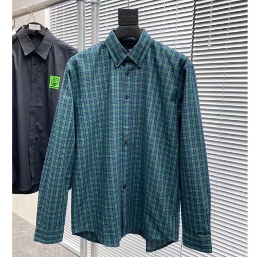 [Balenciaga] 발렌시아가 남/여 오버사이즈 체크 셔츠 20071832