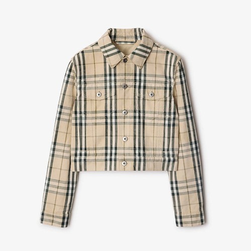[Burberry] 버버리 크롭 체크 재킷 80975421