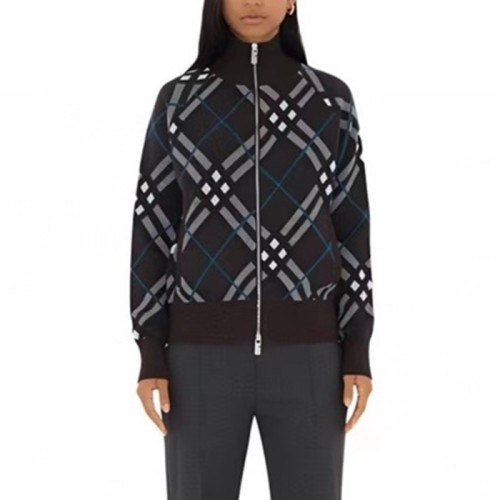 [Burberry] 버버리 체크 울 모헤어 블렌드 재킷 80950851
