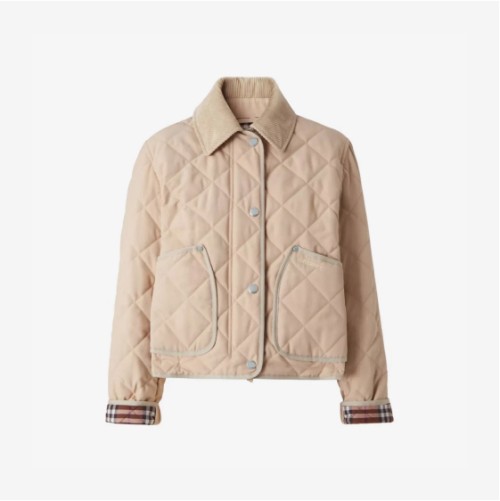 [Burberry] 버버리 코듀로이 칼라 다이아몬드 퀼티드 반 자켓 소프트 펀 8056575