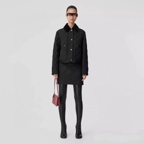 [Burberry] 버버리 여성 크롭 자켓 다이아몬드 퀼팅자켓 231376F063009