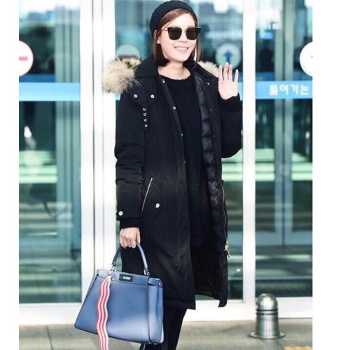 [Burberry] 버버리 라쿤 후드퍼 롱패딩 18102530
