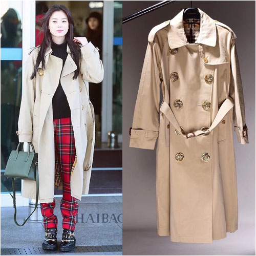 [Burberry] 버버리 버드 버튼 개버딘 트렌치 코트