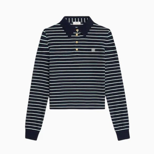 [Celine] 셀린느 스트라이프 저지 트리옴프 폴로 셔츠 RX0990424GAI7