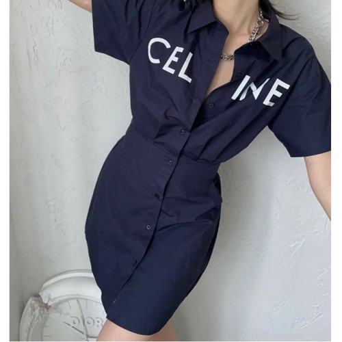 [Celine] 셀린느 로고 카라 원피스 21051951
