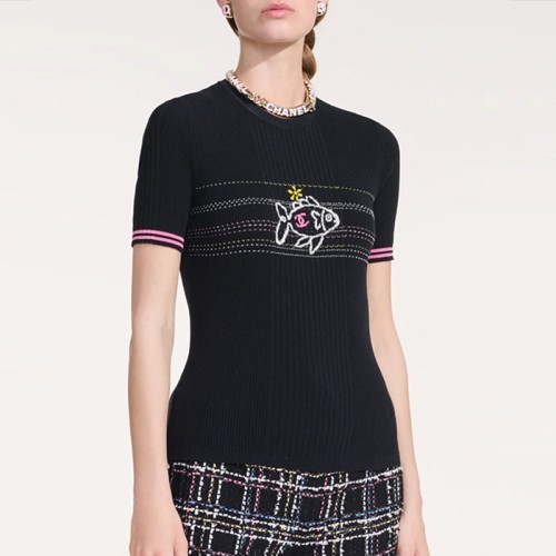 [Chanel] 샤넬 2024／25 크루즈 쇼 티셔츠 P78698-K11361-NACJA
