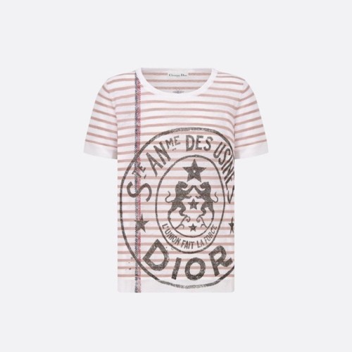 [Dior] 디올 화이트 린넨 캐시미어 실크 니트 244S28AM734_X4820