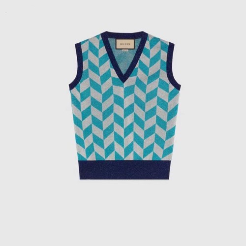 [Gucci] 구찌 베스트 쉐브론 Chevron stitch lame jacquard 21051731