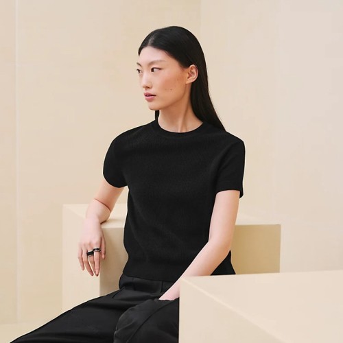 [Hermes] 에르메스 캐시미어 쇼트 슬리브 스웨터 H4H2600D10236