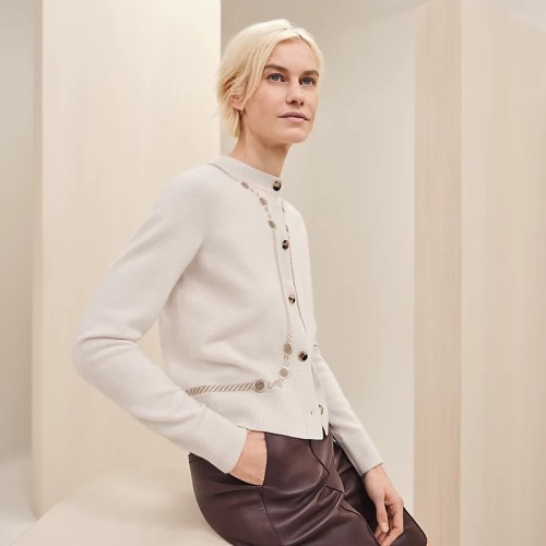 [Hermes] 에르메스 les tambours 여성 가디건 H3H2708DI1E