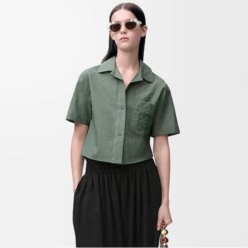 [LOEWE] 로에베 Short sleeve shirt in cotton blend S616Y05X46