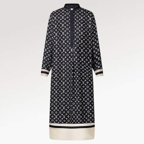 [Louis vuitton] 루이비통 Stripe Accent Monogram Shirt Dress 1AB9AE