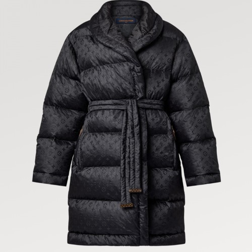 [Louis vuitton] 루이비통 모노그램 자카드 푸퍼 랩 코트 점퍼 1AC0HQ