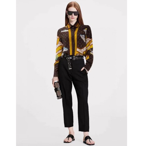 [Louis vuitton] 루이비통 로고 실크 블라우스 22121737