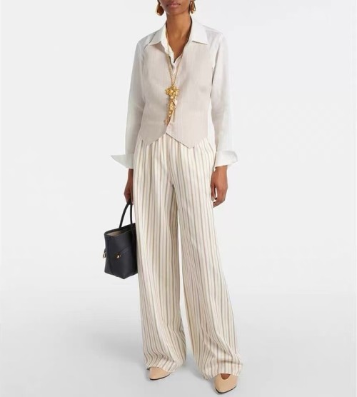 [Maxmara] 막스마라 Sauro pinstripe waistcoat / POPOLI Pinstriped linen trousers 세트