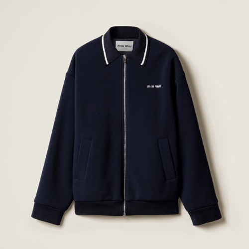 [Miumiu] 미우미우 남/여 본디드 피케 테크니컬 저지 블루종 재킷 ML1258_17LN_F0008_S_OOO
