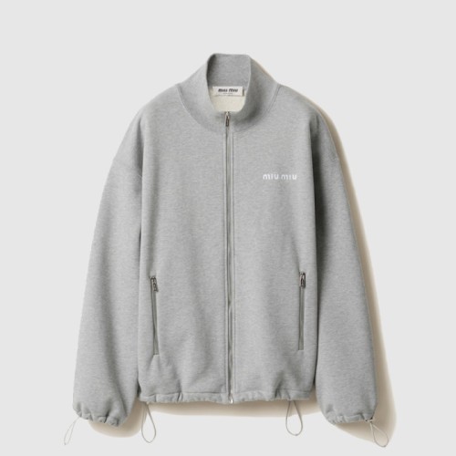 [Miumiu] 미우미우 Cotton fleece zipper sweatshirt MJL042_13UK_F0031_S_OOO