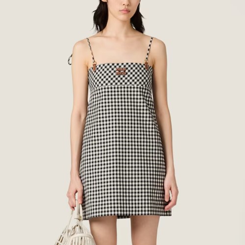 [Miumiu] 미우미우 깅엄 체크 미니 드레스 MF5860_12OF_F0964_S_OOO