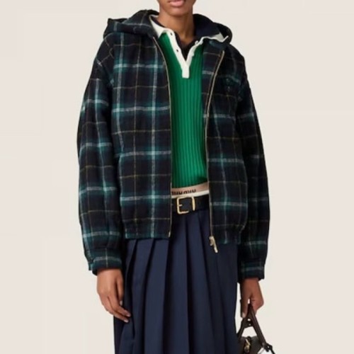 [Miumiu] 후디 자켓 Plaid hoodie jacket ML1011 16DN F0008 S OOO