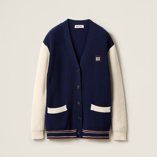 [Miumiu] 미우미우 울 및 캐시미어 가디건 MMF933_1582_F056H_S_OOO