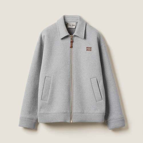 [Miumiu] 미우미우 저지 블루종 재킷 ML1060_15EG_F0031_S_OOO