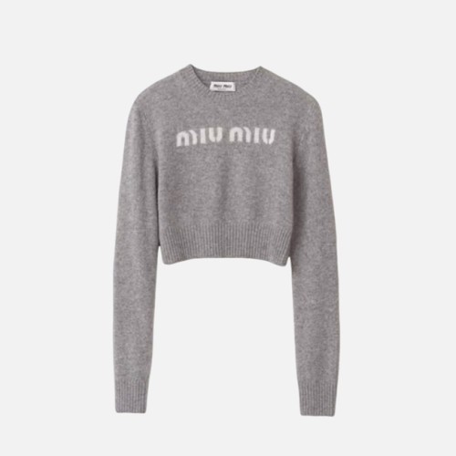 [MiuMiu] 미우미우 울 캐시미어 스웨터 Wool and cashmere sweater MML809 13K1 F0031 S 232